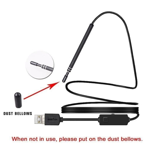 HD LED Ear Endoscope Otoscope Camera Wax Pick Cleaning Tool Cleaner