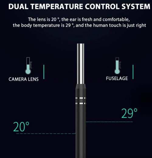 HD LED Ear Endoscope Otoscope Camera Wax Pick Cleaning Tool Cleaner