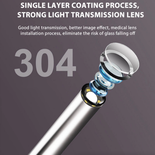 HD LED Ear Endoscope Otoscope Camera Wax Pick Cleaning Tool Cleaner