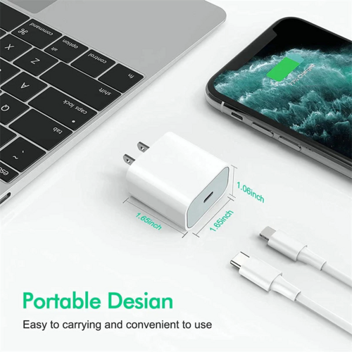 2024 20W USB-C Fast Charger PD Adapter Cable For iPhone 14/13/12/11 XR